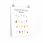 Cocktails Art Poster Decor