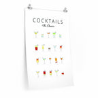 Cocktails Art Poster Decor