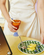 Hand Blown Bonbon Martini Glasses - Unique Whimsical Eclectic Coloured