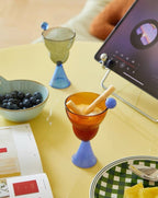 Hand Blown Bonbon Martini Glasses - Unique Whimsical Eclectic Coloured