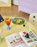 Hand Blown Bonbon Martini Glasses - Unique Whimsical Eclectic Coloured