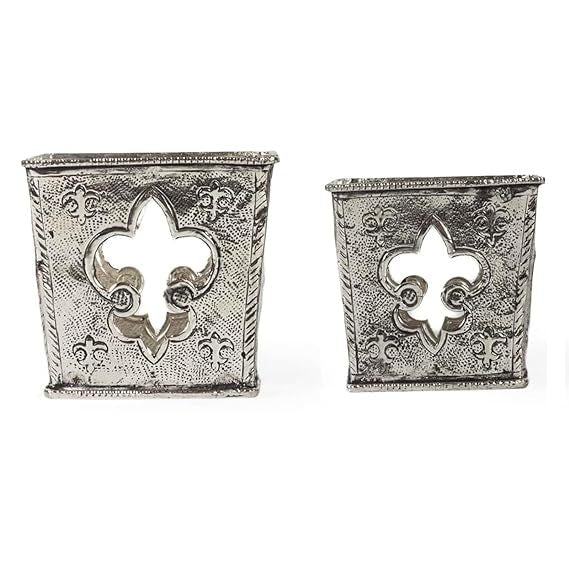 Fleur de Lis Cut-Out Candle Holders Hand Crafted in Brass, Make Your
