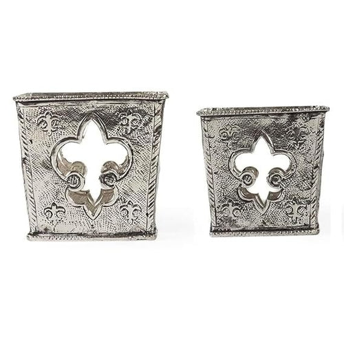Fleur de Lis Cut-Out Candle Holders Hand Crafted in Brass, Make Your