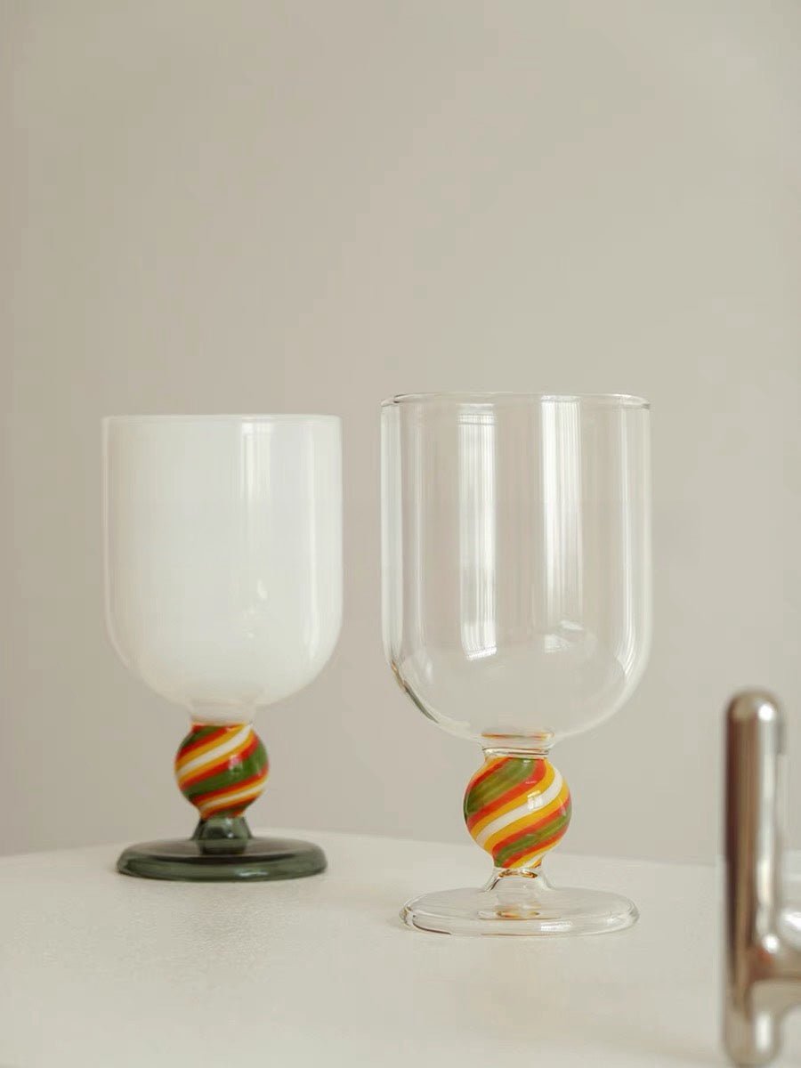 Gumballs Wine Glass - Eclectic Whimsical Coloured Cocktail Glasses