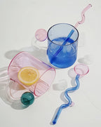 Hand Blown Lollipop Mugs - Whimsical Eclectic Dopamine Drinking