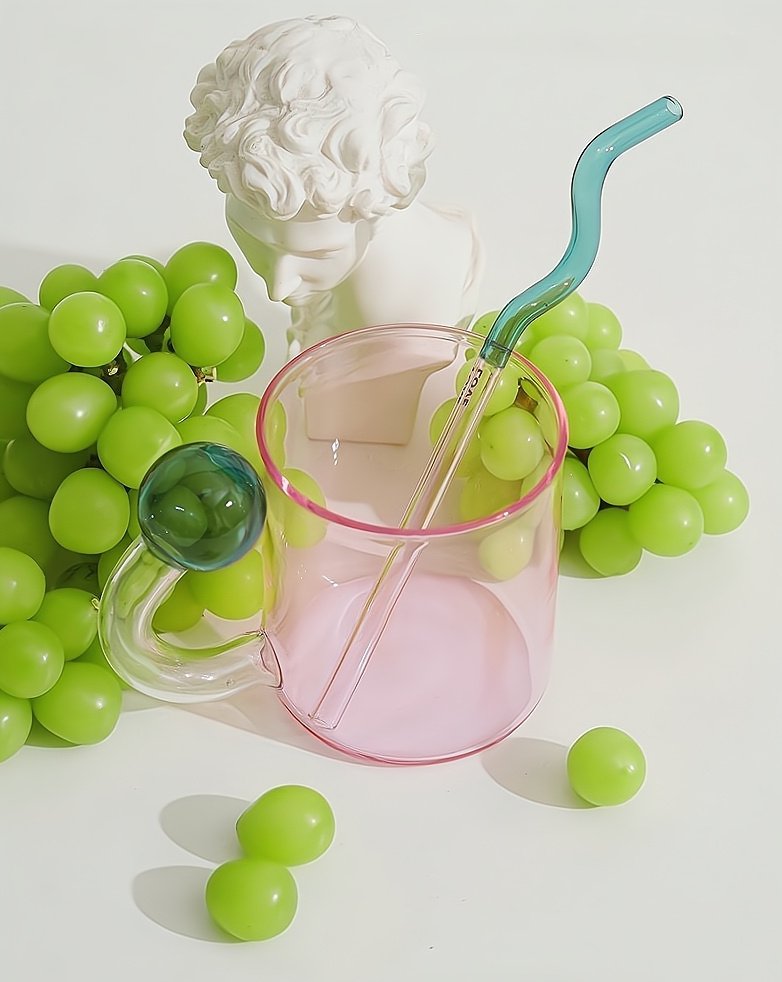 Hand Blown Lollipop Mugs - Whimsical Eclectic Dopamine Drinking