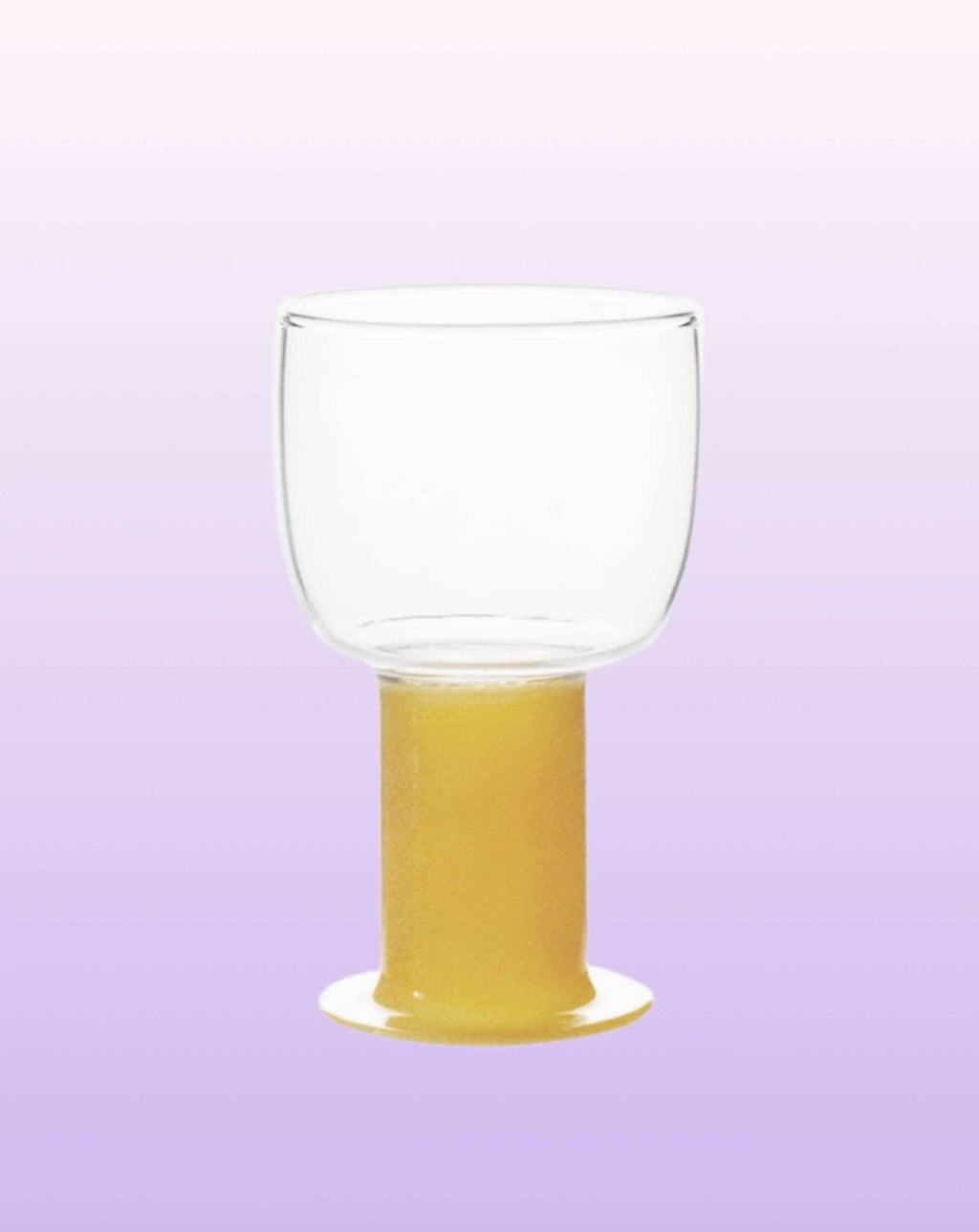 Handblown Whimsical Ecletic Chubby Coloured Wine Glasses Set Of 2 Pcs