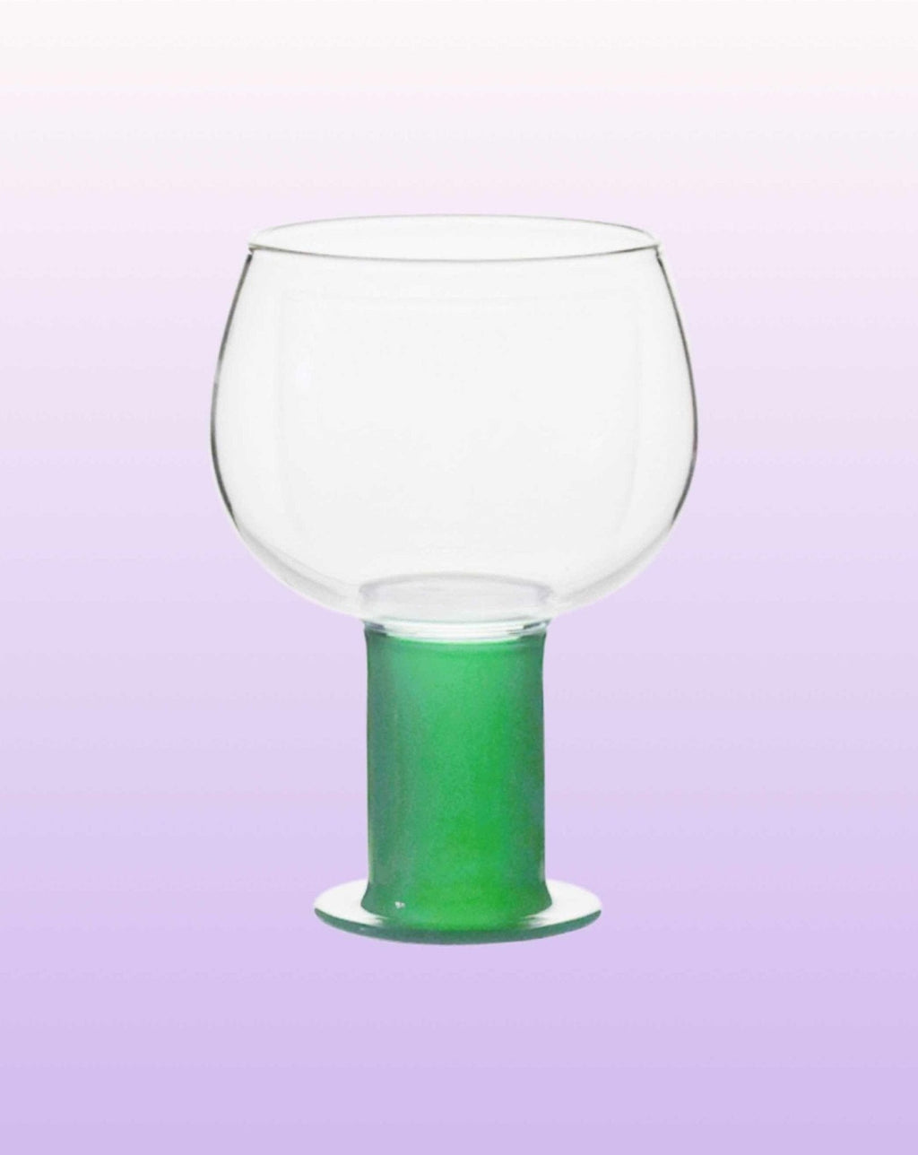 Handblown Whimsical Ecletic Chubby Coloured Wine Glasses Set Of 2 Pcs