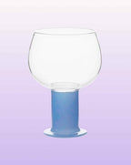 Handblown Whimsical Ecletic Chubby Coloured Wine Glasses Set Of 2 Pcs