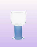 Handblown Whimsical Ecletic Chubby Coloured Wine Glasses Set Of 2 Pcs