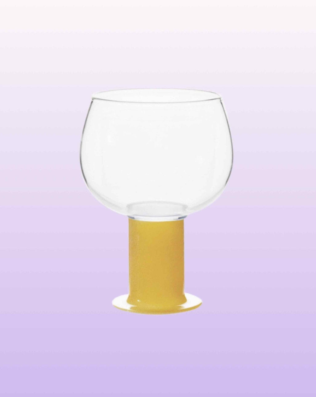 Handblown Whimsical Ecletic Chubby Coloured Wine Glasses Set Of 2 Pcs