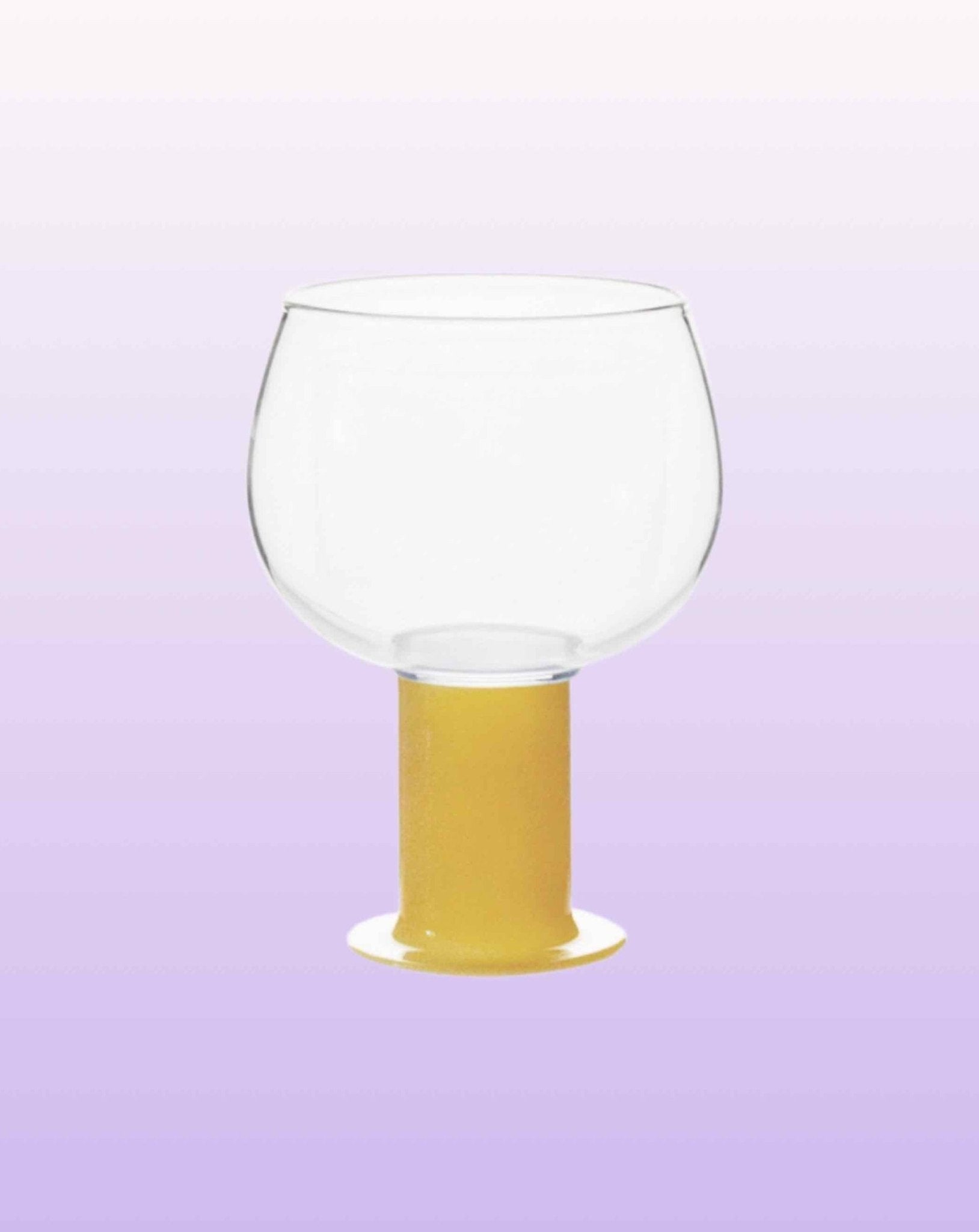 Handblown Whimsical Ecletic Chubby Coloured Wine Glasses Set Of 2 Pcs