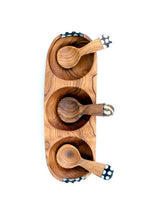 Triple Olive Wood Hand Carved African Salad bowls, Serving bowls.