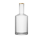 Gold Rimmed Crystal Drinkware Glass Set - Gold